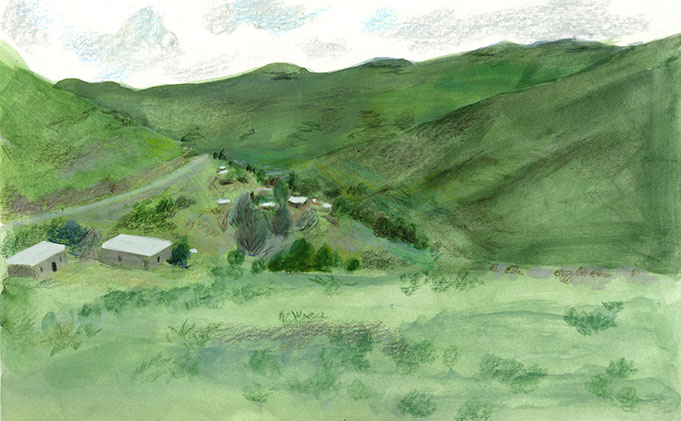Landscape painting of Africa