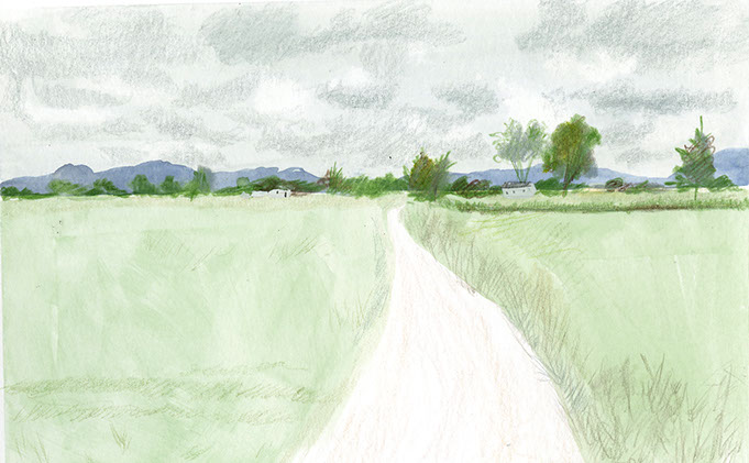 Landscape painting of Columbia