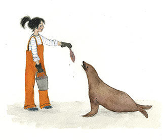 Fisherwoman illustration