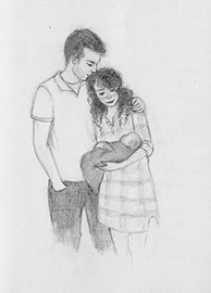 Family portrait illustration