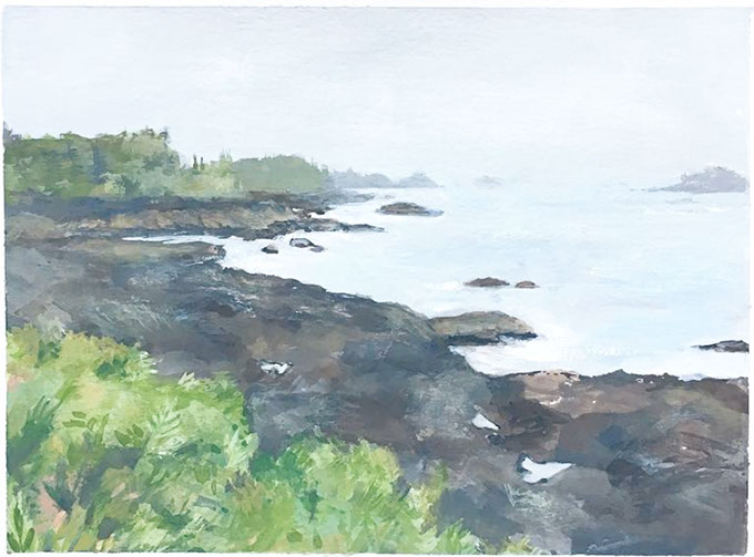 Landscape painting of Tofino