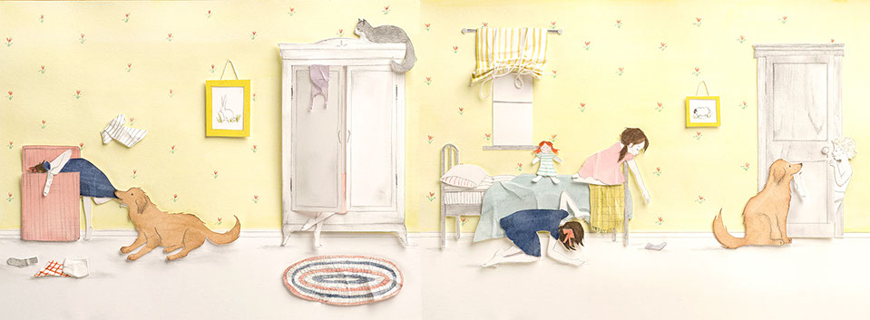 Monday is Wash Day interior spread detail